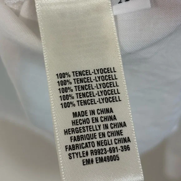 Cloth & Stone for Anthropologie Long Sleeve Ruffle Neck White Blouse Size XL - Picture 5 of 5